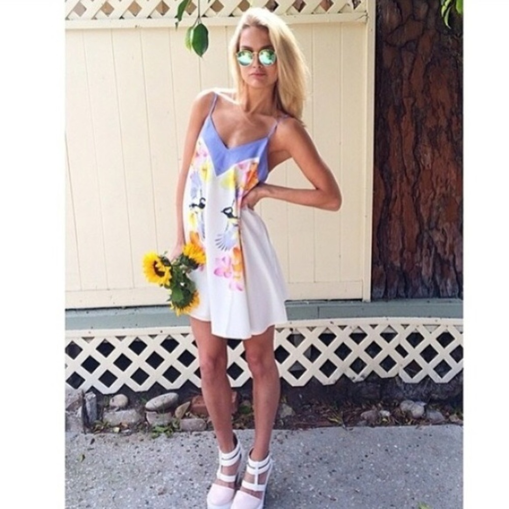 LF stores bird dress brand new size small